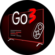 Guide Logo at Go3 Lithuanian Blog showing a TV screen a red and black background