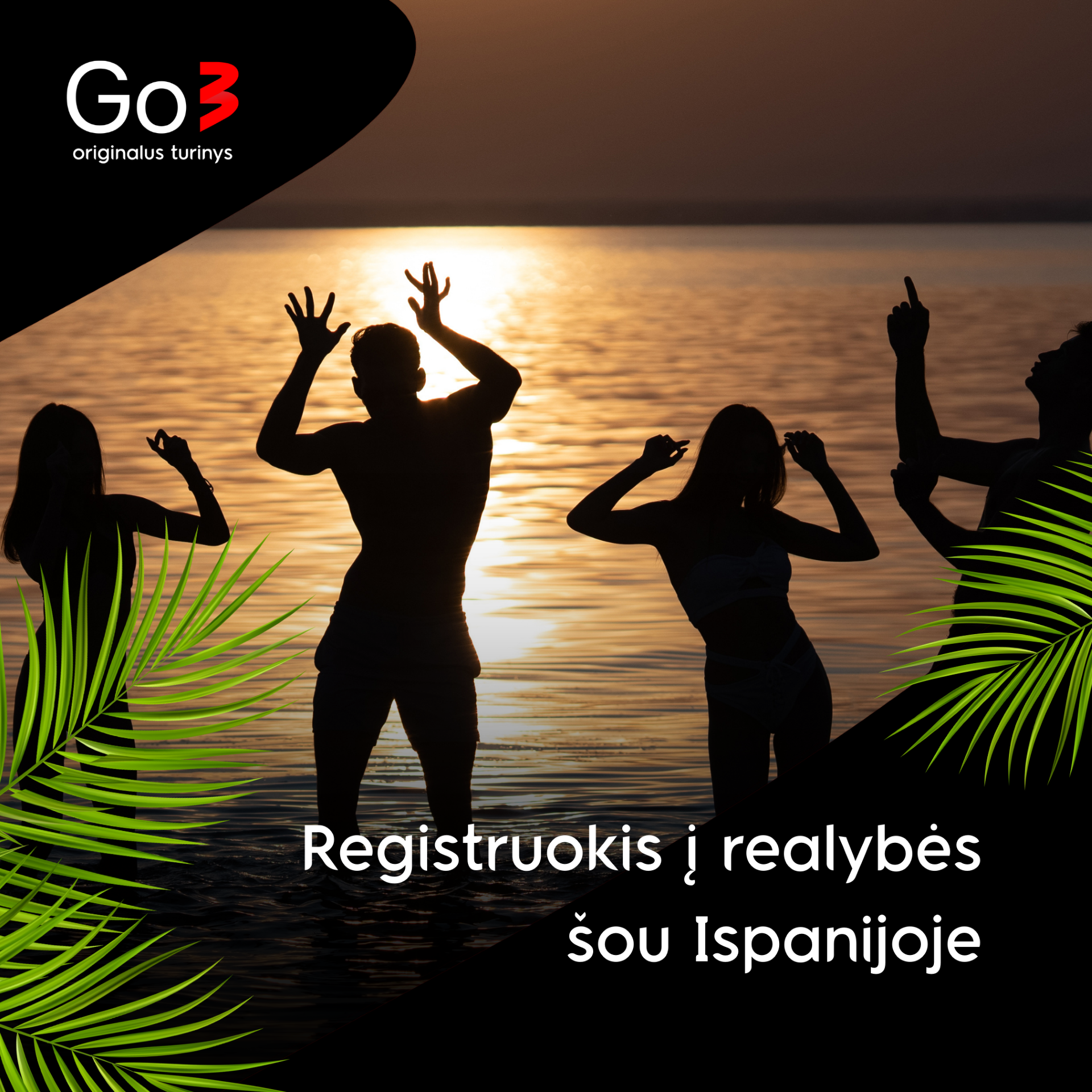 šokantys žmonių šešėliai prie jūros