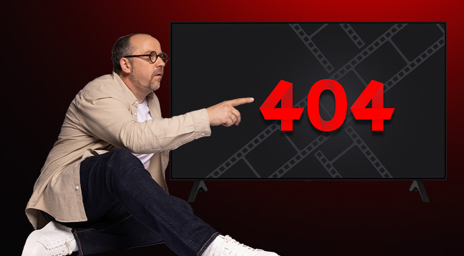 vīrietis norāda uz 404 kļūdas ziņojumu