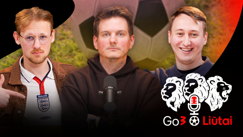 trys vyrai geltonam fone